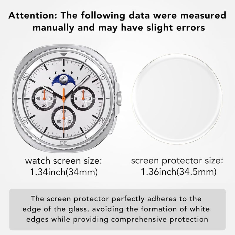 SPGUARD 4 Pack for Samsung Galaxy Watch 8 Screen Protector Classic 46mm Tempered Glass Clear Film Anti Scratch Bubble Free Compatible with Galaxy Watch8 Classic 46mm(NOT for Others Models) - Image 5